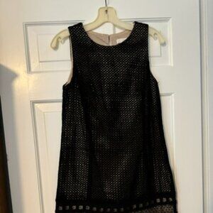 Black eyelet dress